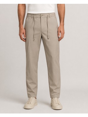Danger Erkek Beli Lastikli Comfort Fit Pantolon Bej 0170DDNGR