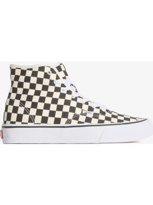 Vans Authentic Hi 2.0 Checkerboard Kadın Siyah Sneaker.-