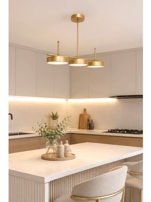 Çello LED 3'lü Modern Tasarım Enerji Tasarruflu 3 Renk Işıklı LED Avize Mutfak Salon Çocuk Odası Giyinme Odası