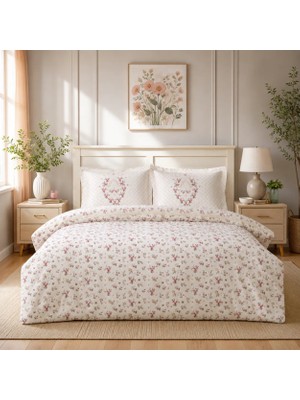 Karaca Home Sonya  %100 Pamuk Çift Kişilik Nevresim Takımı Bordo