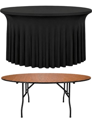 Cosy Tr Streç Flow Yuvarlak Banket Masa Örtüsü - 220 gr Streç