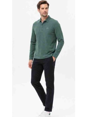 Lacoste Polo Yaka Regular Fit Yeşil Uzun Kol