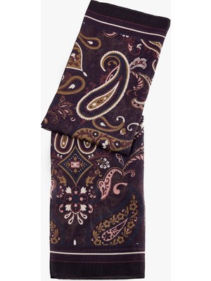 Koton Şal Desenli Kare Saten Fular Bandana