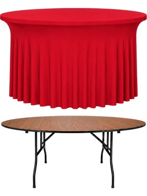 Cosy Tr Streç Flow Yuvarlak Banket Masa Örtüsü - 220 gr Streç