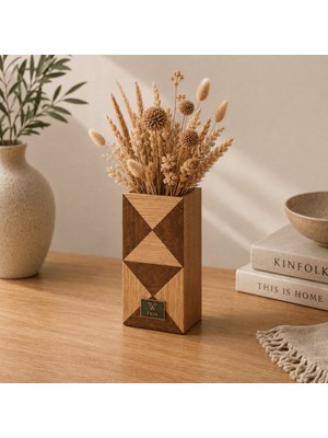 Quattro Home Fava Collection Dekoratif Ahşap Vazo