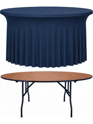Cosy Tr Streç Flow Yuvarlak Banket Masa Örtüsü - 220 gr Streç