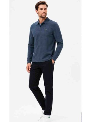Lacoste Polo Yaka Regular Fit Indigo Uzun Kollu