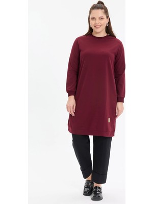 Kado Moda Basic Rahat Kalıp Uzun Kadın Tunik