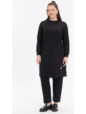 Kado Moda Basic Rahat Kalıp Uzun Kadın Tunik