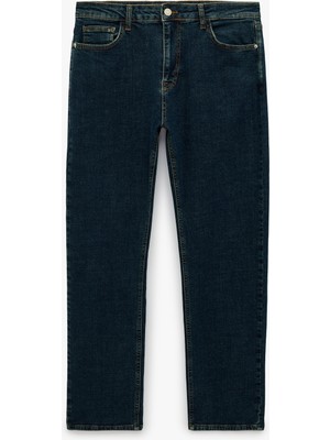 Koton Normal Bel Cepli Pamuklu Straight Jean Pantolon - Mark Jean
