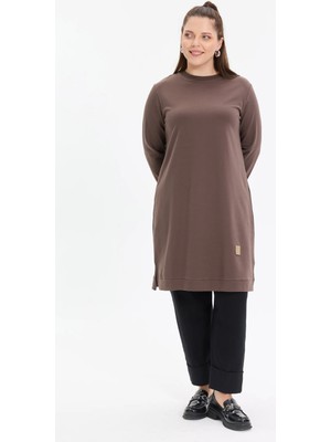 Kado Moda Basic Rahat Kalıp Uzun Kadın Tunik