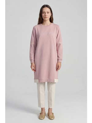 Kado Moda Iki Iplik Cepli Uzun Kadın Tunik