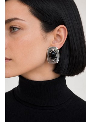 New Obsessions Helena Eskitme Gümüş Renkli Küpe