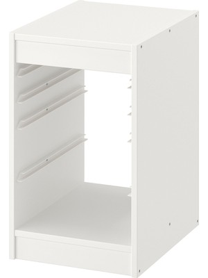 IKEA Modern Beyaz Oyuncak Saklama Ünitesi 34X44X56 cm - Çocuk Odası Iskandinav Tarzı Sağlam Ahşap Depolama Ünitesi - Modüler Yapı