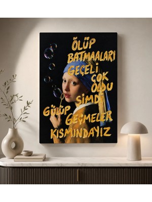 Bk Gift Vintage Klasik Sanat Esprili Sözlü Dekoratif Kanvas Tablo - 2