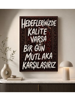 Bk Gift Vintage Klasik Sanat Esprili Sözlü Dekoratif Kanvas Tablo - 37