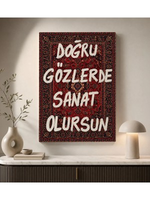 Bk Gift Vintage Klasik Sanat Esprili Sözlü Dekoratif Kanvas Tablo - 42