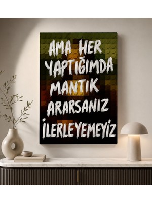 Bk Gift Vintage Klasik Sanat Esprili Sözlü Dekoratif Kanvas Tablo - 18