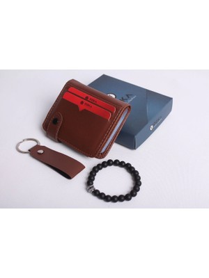 Özka Leather Kartlıklı Cüzdan - Anahtarlık ve Bileklik Hediye