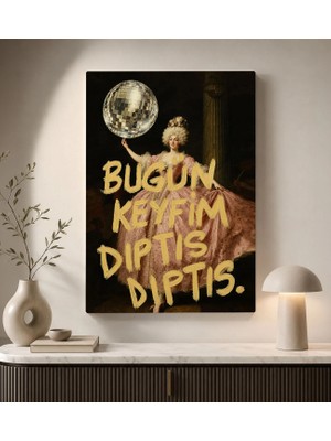 Bk Gift Vintage Klasik Sanat Esprili Sözlü Dekoratif Kanvas Tablo - 19