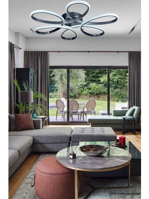 Die Grup Legacy Sedef Modern Tasarım Yatak Odası - Salon - Mutfak Gri Renk Gün Işığı ve Beyaz LED Avize Gri 60 x 60