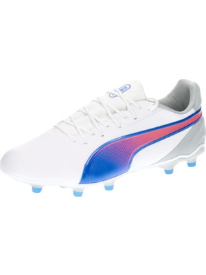 Die Grup Puma Üniseks King Match Fg/ag Futbol Ayakkabısı, Puma Beyaz Bluemazing Flat Light Gray, 45 Eu