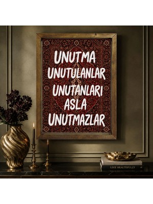 Bk Gift Vintage Klasik Sanat Esprili Sözlü Masif Ahşap Çerçeveli Dekoratif Tablo - 31