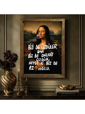 Bk Gift Vintage Klasik Sanat Esprili Sözlü Masif Ahşap Çerçeveli Dekoratif Tablo - 15
