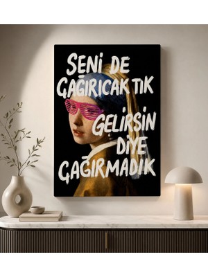 Bk Gift Vintage Klasik Sanat Esprili Sözlü Dekoratif Kanvas Tablo - 9