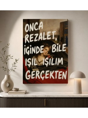 Bk Gift Vintage Klasik Sanat Esprili Sözlü Dekoratif Kanvas Tablo - 17
