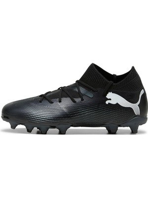 Die Grup Puma Üniseks Çocuk Future 7 Match Fg/ag Jr Futbol Ayakkabısı, Black White, 35.5 Eu