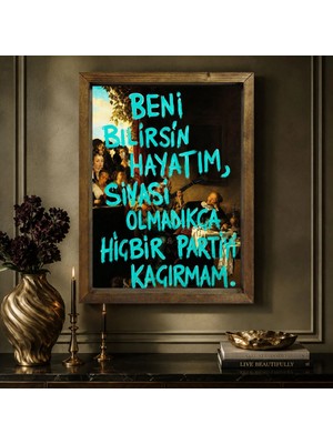 Bk Gift Vintage Klasik Sanat Esprili Sözlü Masif Ahşap Çerçeveli Dekoratif Tablo - 3