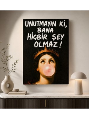 Bk Gift Vintage Klasik Sanat Esprili Sözlü Dekoratif Kanvas Tablo - 36