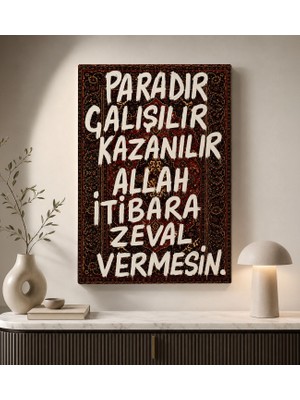 Bk Gift Vintage Klasik Sanat Esprili Sözlü Dekoratif Kanvas Tablo - 38