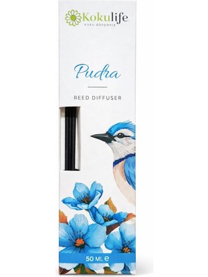 Die Grup Pudra Koku Çubuklu Oda Kokusu Reed Diffuser 50 ml Uzun Süre Kalıcı Ev Ofis Salon Yatak Odası Dekoratif Ortam Kokulandırıcı