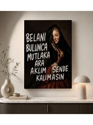 Bk Gift Vintage Klasik Sanat Esprili Sözlü Dekoratif Kanvas Tablo - 3