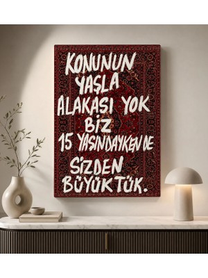 Bk Gift Vintage Klasik Sanat Esprili Sözlü Dekoratif Kanvas Tablo - 5