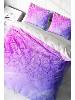 Die Grup Monohome Violet Damask Klasik Çift Kişilik Nevresim Takımı, MONOHOME3510