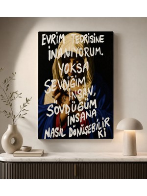 Bk Gift Vintage Klasik Sanat Esprili Sözlü Dekoratif Kanvas Tablo - 13