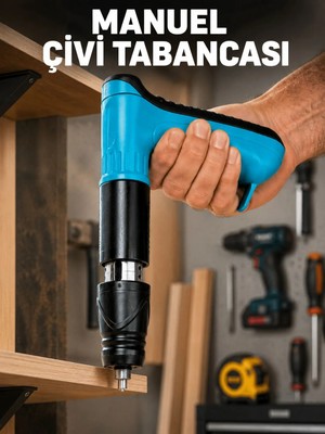 Mossem Metal Gövdeli El Tipi Çivi Tabancası Profesyonel Montaj Tabancası