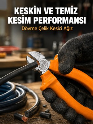 Mossem Profesyonel Kullanıma Uygun Dövme Çelik Yan Keski