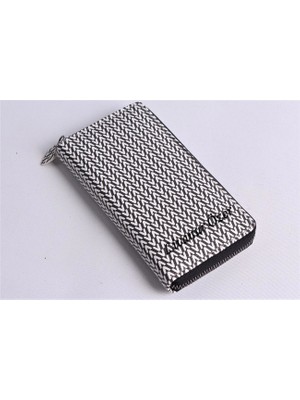 Özka Leather Kişiye Özel V Model Siyah Telefon Bölmeli Cüzdan