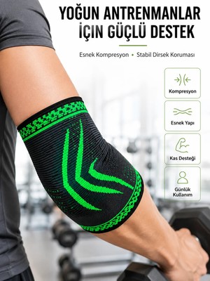 Mossem Elastik Kompresyon Dirsek Destekliği Spor Fitness Günlük Kullanım Dirseklik