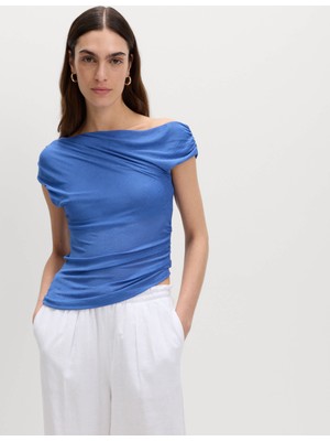 Marks & Spencer Asimetrik Kesim Tül Bluz