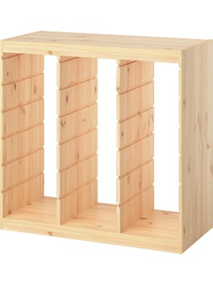 IKEA Modern Beyaz Oyuncak Saklama Ünitesi 93X44X91 cm - Çocuk Odası Iskandinav Tarzı Sağlam Ahşap Depolama Ünitesi - Modüler Yapı
