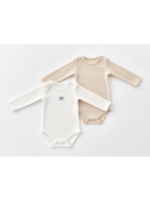 Caramell 0-9 Ay Arası Basic Ikili Uzun Kollu Çıtçıtlı Body - Ekru