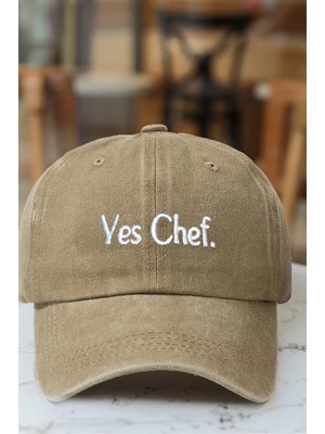 BarsDepo Yes Chef Nakışlı Eskitme Kep Şapka