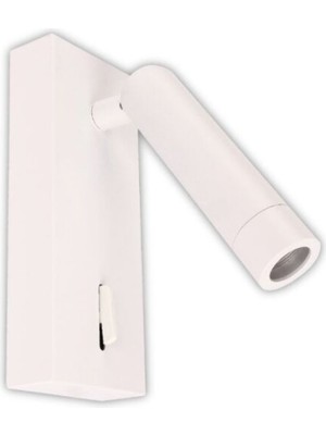 Ack 3W LED Duvar Aplik Beyaz Işık 6500K Beyaz Kasa AH09-00500