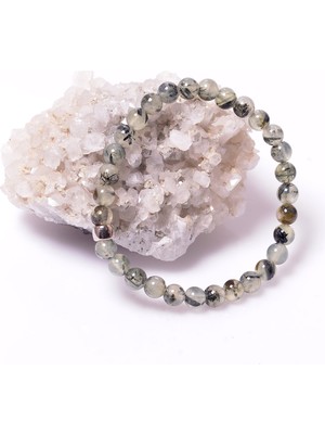 Taş Sandığı Prehnite Taşı Bileklik ( 6 mm )