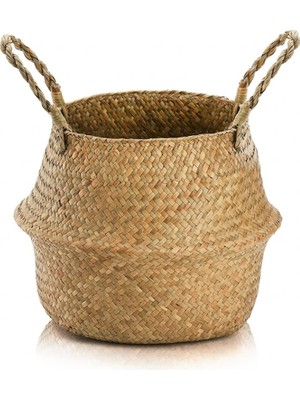 Go İthalat 2in1 Kulplu/Kulpsuz Çok Amaçlı Hasır Düzenleyici Sepet  Ç: 33-25 cm  Y: 15-30 cm.